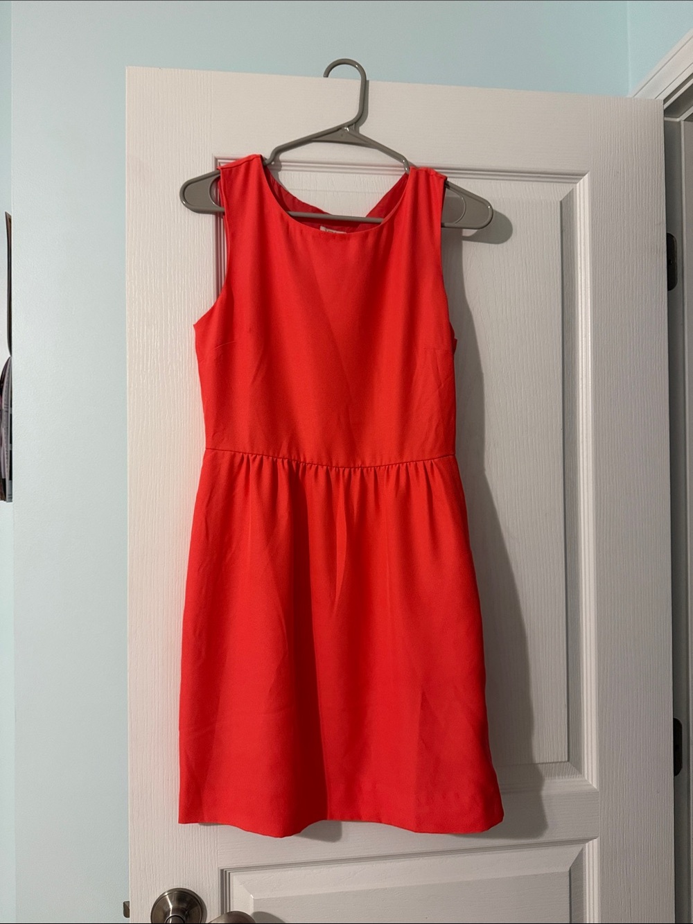 J. Crew Sleeveless Red Fit-and-Flare Midi Dress